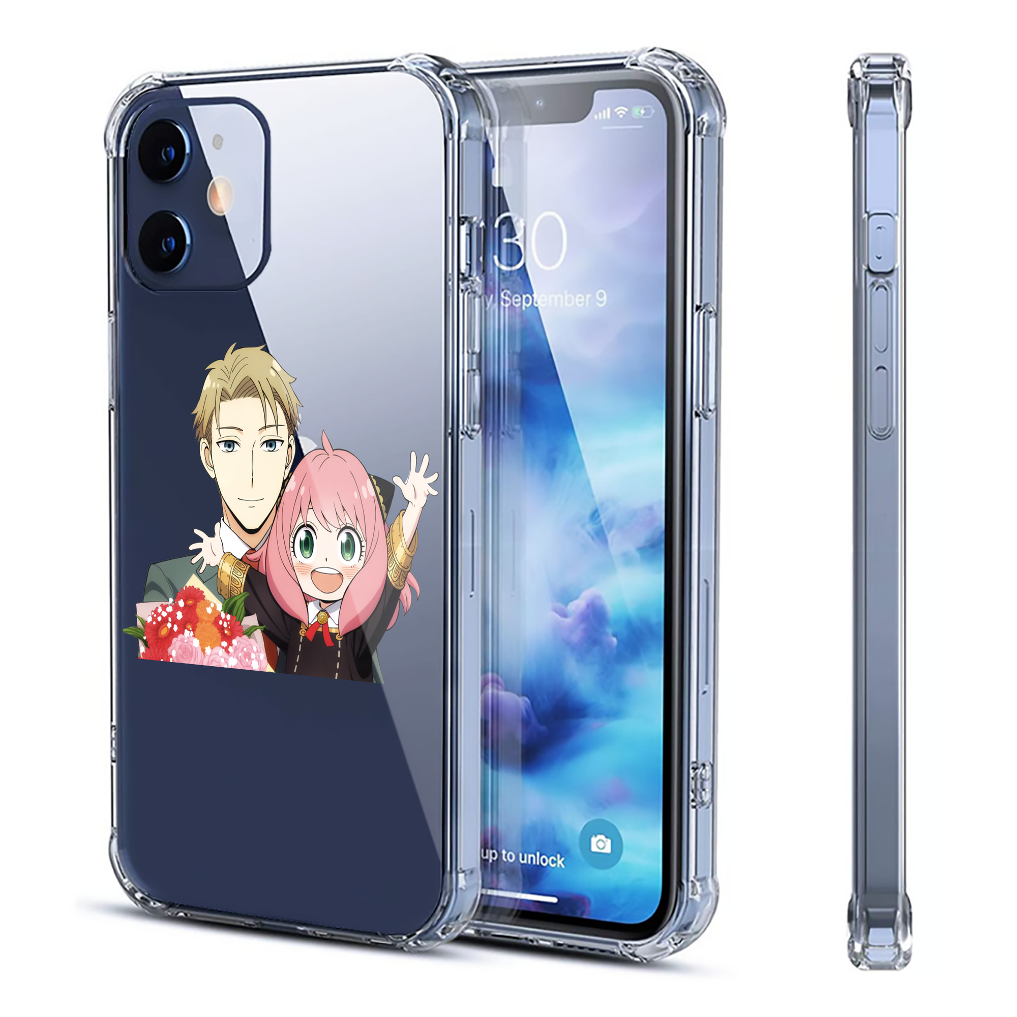 （画像用） SPY×FAMILY间谍家家酒 【iPhone 12シリーズ対応】透明スマホケース（クリアソフトケース）